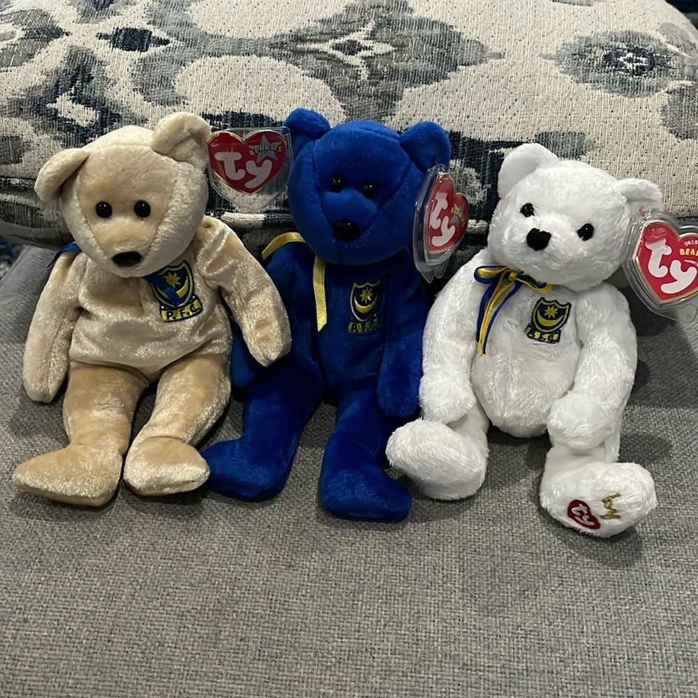 Set of three P.F.C Beanie Babies